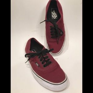 Men’s Authentic Vans -PORT ROYALE RED/BLACK Sz 6.5